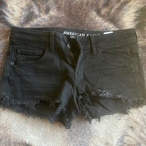 American Eagle Black super low shorts